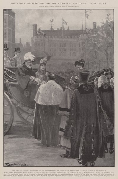 De Dankzegging van de Koning voor zijn Herstel, de Rit naar St Paul